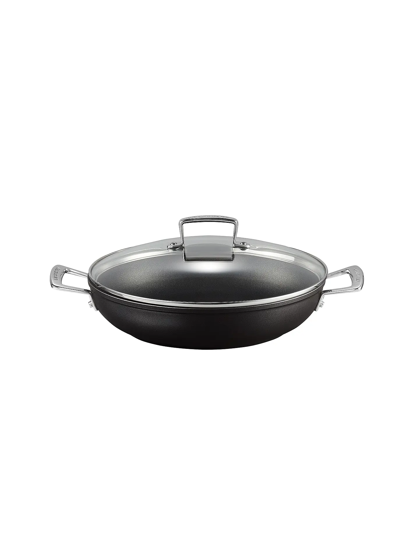 LE CREUSET | Aluminium-Antihaft Profipfanne mit Glasdeckel 28cm Schwarz | 